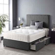 GREY LUXURY FABRIC DIVAN BED
