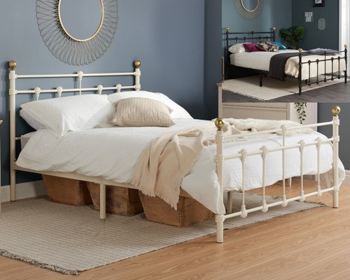 Metal bed atlas black - metal, or