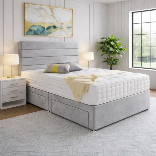 Plush divan bed - bed, with