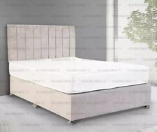 Velvet 9 Panel Divan Bed With