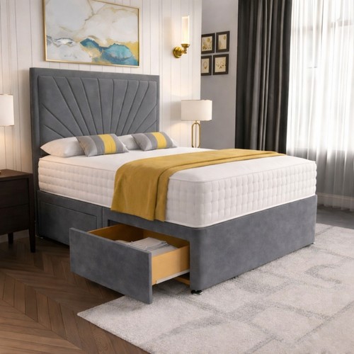 Reinforced divan bed - reinforced, with
