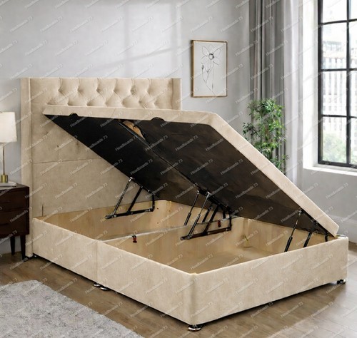 Plush velvet ottoman - ottoman, divan