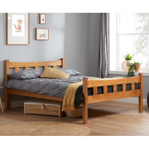 Pine wooden bed - wooden, miami