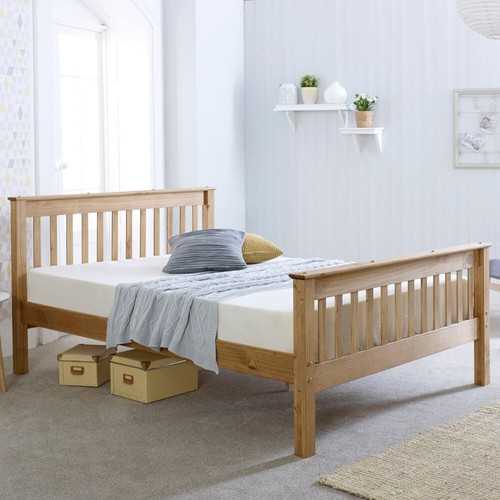 Wooden high foot end bed - foot,