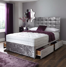 CRUSHED VELVET DIVAN BED +